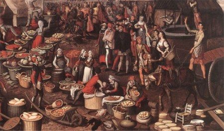 Dutch market in the 17th century
